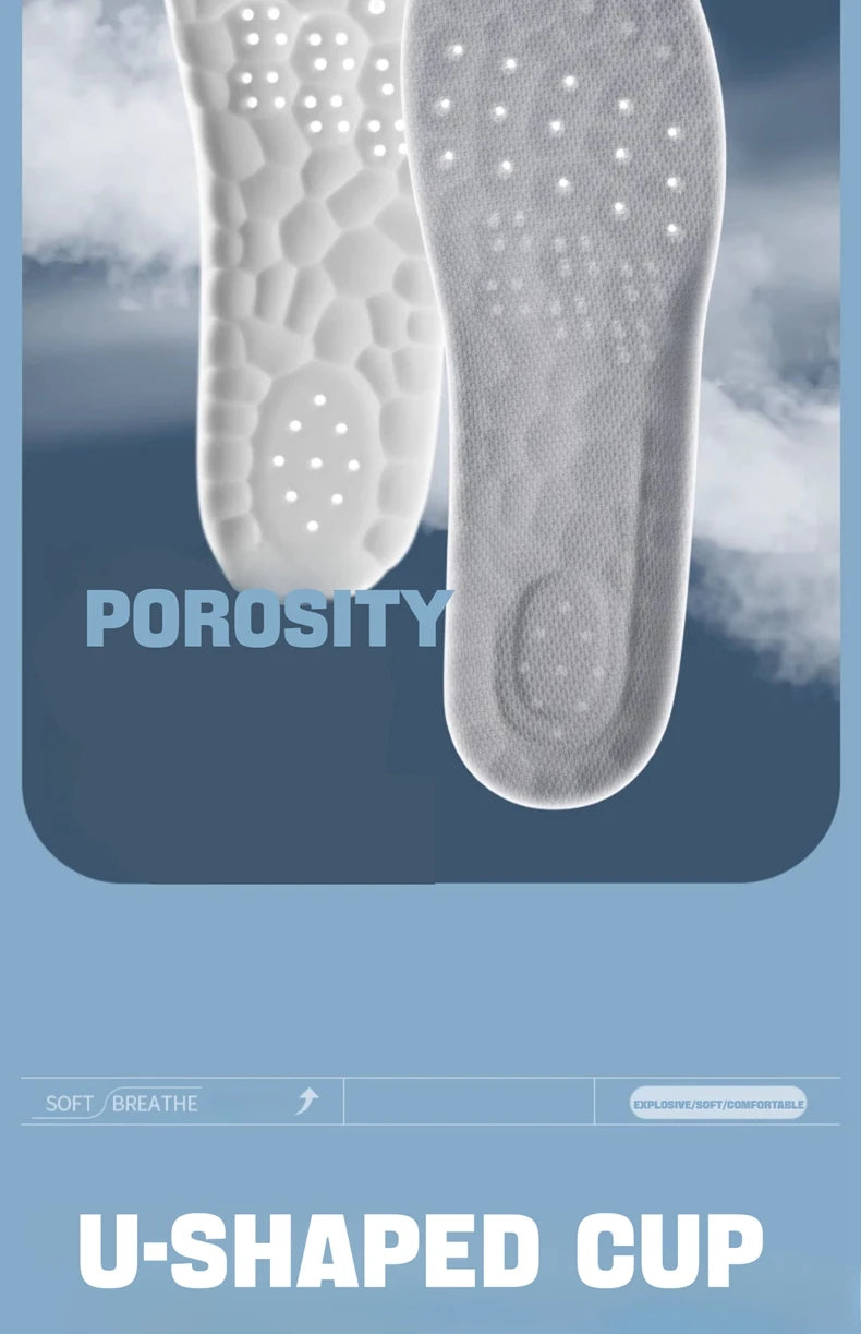 1Pair Shoes Insoles for Feet 4D Soft Plantar Fasciitis Insole Arch Support Orthopedic Inserts Sports Shock Absorption Shoe Pads