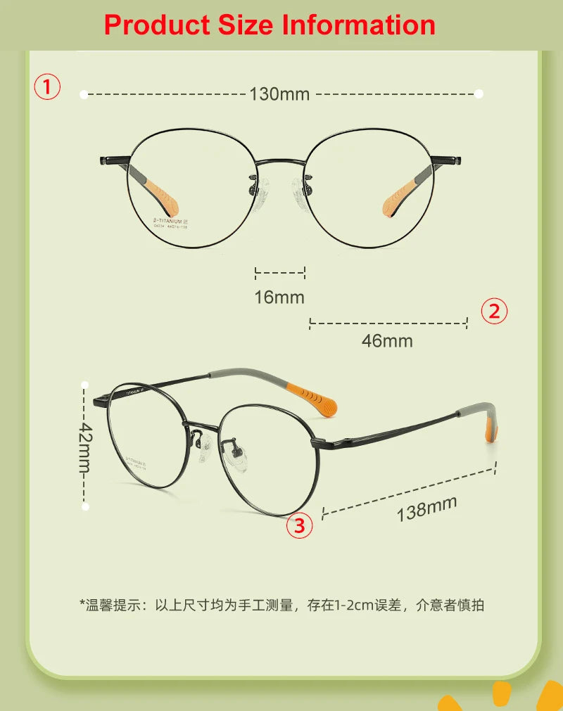 Oval Beta Titanium Eyeglasses Frame