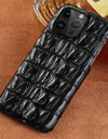 100% Genuine Crocodile Leather Phone Case For iPhone 16 15 14 Pro Max 15Pro 16 Plus Luxury Shockproof Back Cover