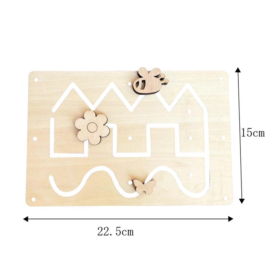 Montessori Busy Board DIY Accessories Wooden Toys Busyboard  Fine Motor Skills Activity Board Educational Toys for
