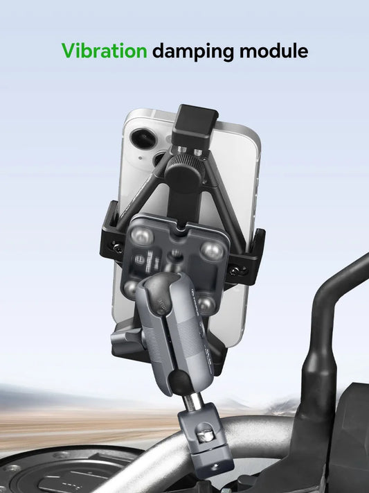 Motorcycle Phone holder 360° Rotating Adjustable Aluminum Alloy Handlebar Cell Clip for ATV/ UTV Bike Bicycle Motorbike