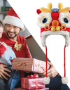Chinese Dragon Hat Comfortable Costume Decoration Headdress Animal Hat for New Year Birthday Fancy Dress Performance Halloween