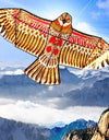1.1m Eagle Kite with 30 Meter Kite Line Large Eagle Flying Bird Kites Children Gift Family Trips Garden Outdoor Sports DIY Toy