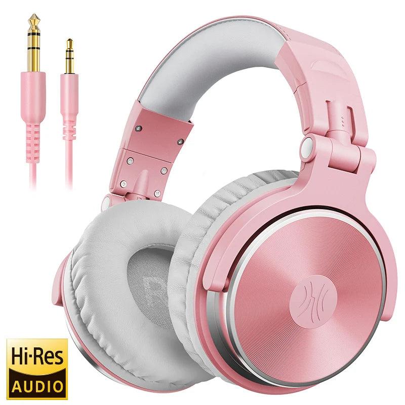Wired Headphones Professional Studio Pro 10/30/50 DJ Headphones With Microphone Over Ear HiFi Hi-Res Monitor Headset