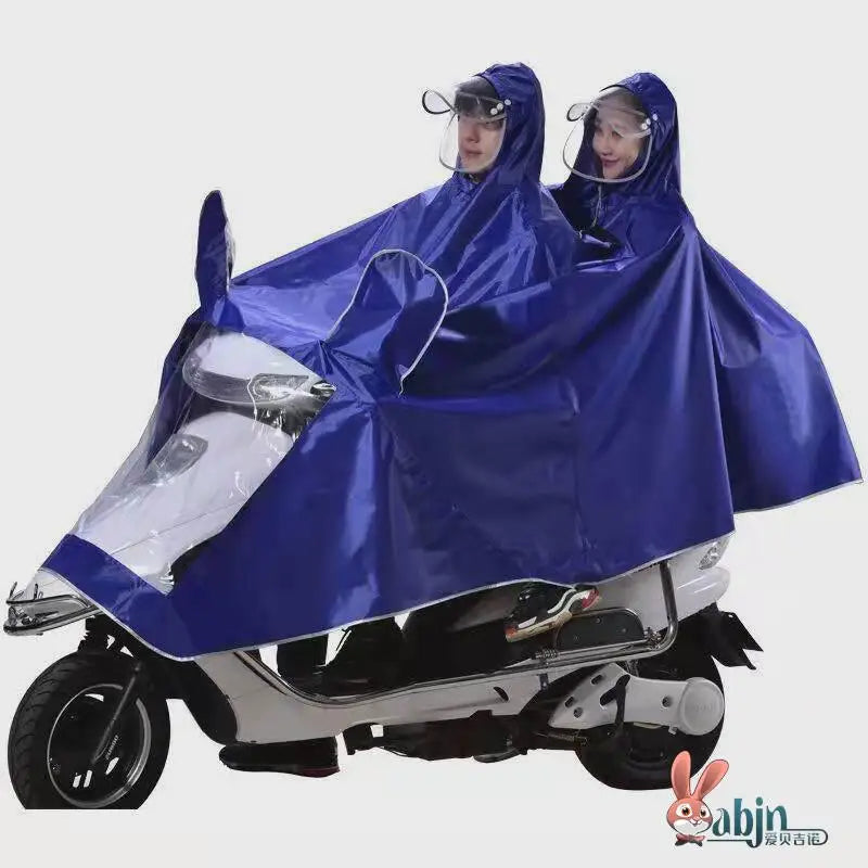 Full Body Waterproof PVC Rain Poncho for Motorcycle and Bicycle Riding