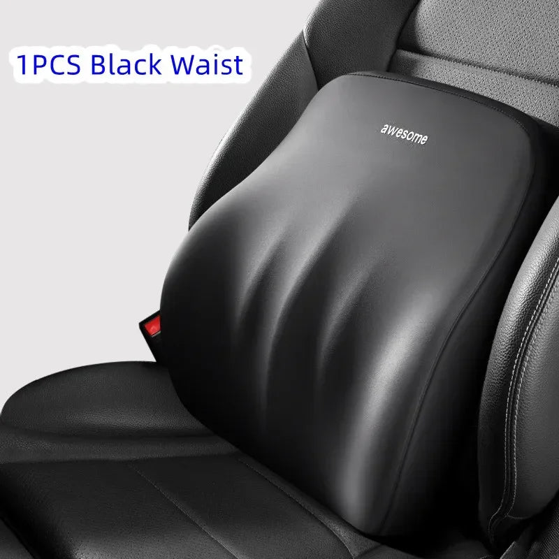 Car Lumbar Back Support Headrest Neck Pillow Memory Foam Lumbar Pillow Universal Soft Neck Pillows Cushion Car Supplies