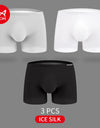 3-Pack Ultra-Thin 120S Ice Silk Men’s Breathable Boxer Shorts