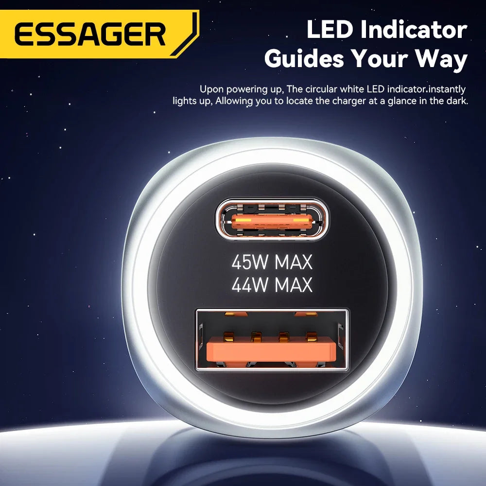 89W USB-C + USB-A Super Fast Car Charger (PD + QC 3.0)