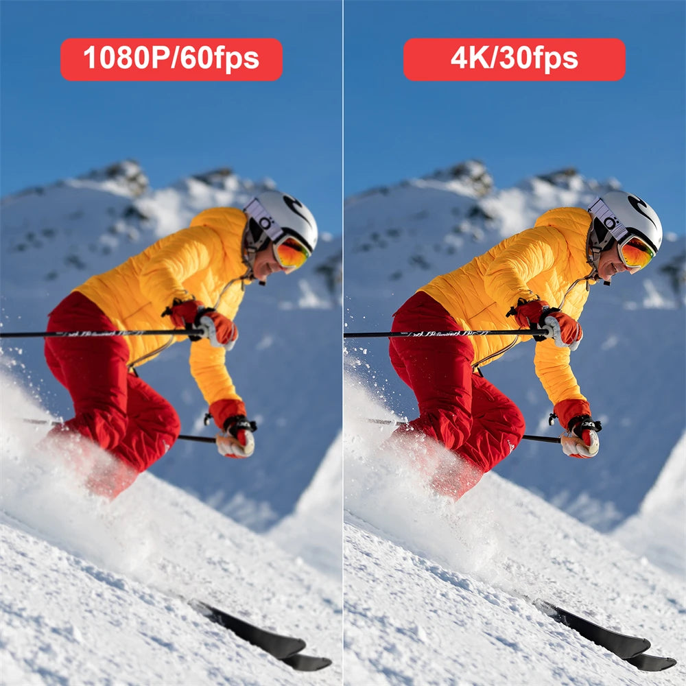 Mini 4K Action Camera with WiFi EIS and 30M Waterproof Case