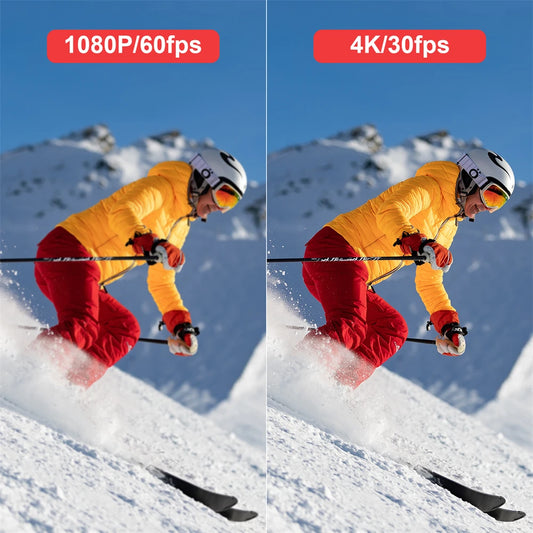 Mini 4K Action Camera with WiFi EIS and 30M Waterproof Case