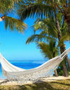 Macrame  Double Hammock Bohemian Woven Fringe Tassels Canvas Large Hanging Swing Bed Chair for Beach Yard Bedroom Patio Porch