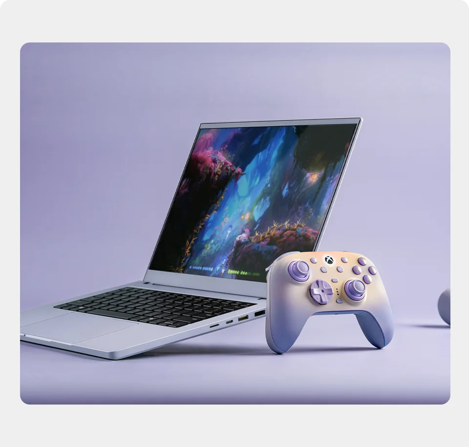 Wireless Gaming Controller with Adjustable TMR Joysticks for Xbox and PC Lavender