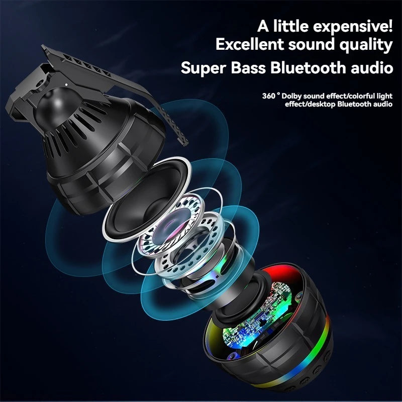 M26 Grenade Wireless Bluetooth Speaker Portable with FM Radio Bluetooth Speaker Outdoor Mountaineering subwoofer TWS/TF