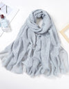 Cotton Hijabs Scarf Muslim Islamic Headscarf For Women Lady Soft Cotton Linen Tassel Sequins Islamic Hijab Shawl Wraps