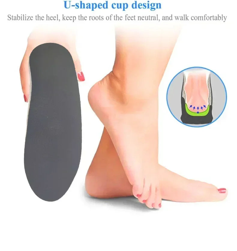 1Pairs Orthotic High Arch Support Insoles Pad 3D Arch Support Flat Feet for Women Men Orthopedic Foot Pain Damping Cushion