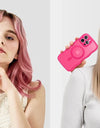 For iPhone 15 Pro Max Case Curly Wave Frame Shape Design Camera Protection Drop Shockproof Compatible with MagSafe Phone Case