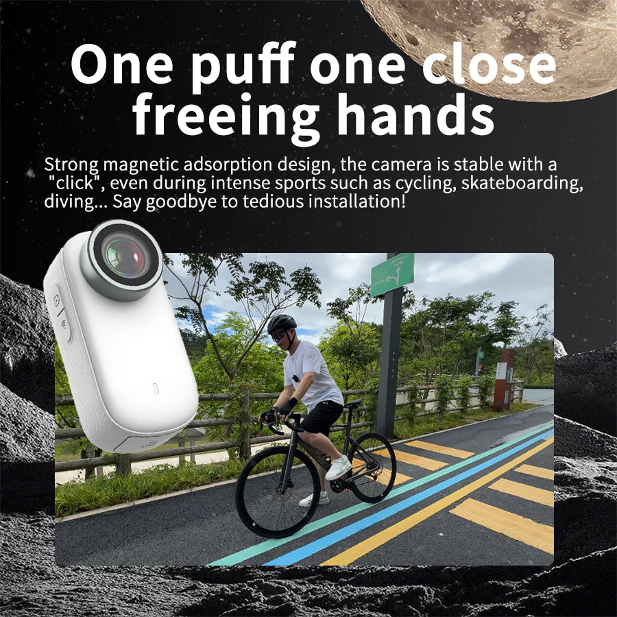 4K WiFi Mini Action Camera Portable Helmet Motorcycle Body Cam for Vlogging Cycling Outdoor Sports