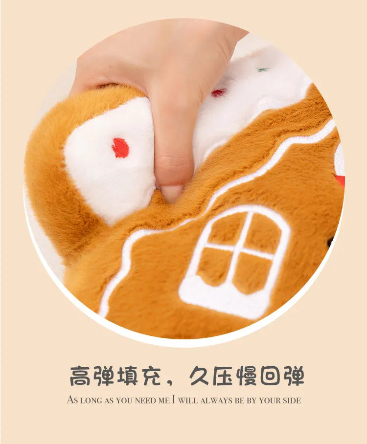 Christmas Tree Gingerbread House Bell Snowman Plush Decor