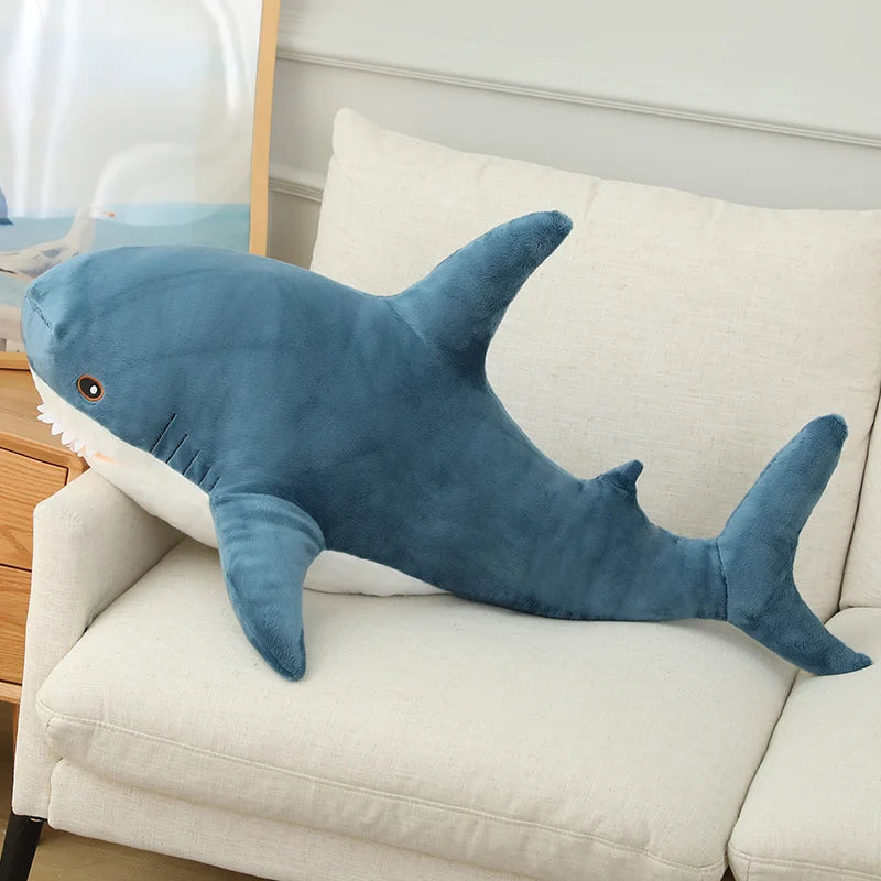 Colorful Shark Plush Stuffed Animal Soft Fish Pillow