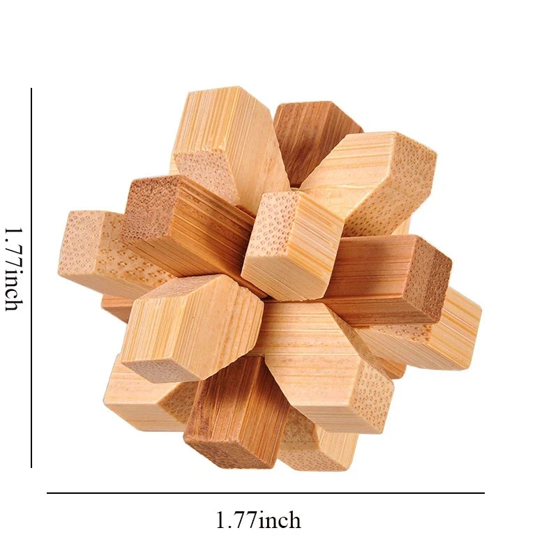 Wooden Kong Ming Lock Lu Ban Lock IQ Brain Teaser Puzzle Games  3D Puzzles for Adults Montessori Educational Toys