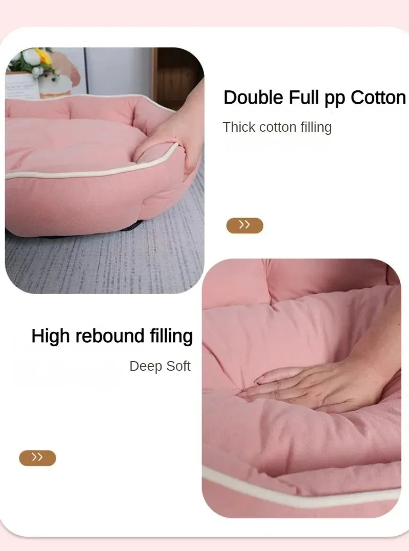 Fluffy Plush Pet Sofa Bed Cushion for Dogs and Cats