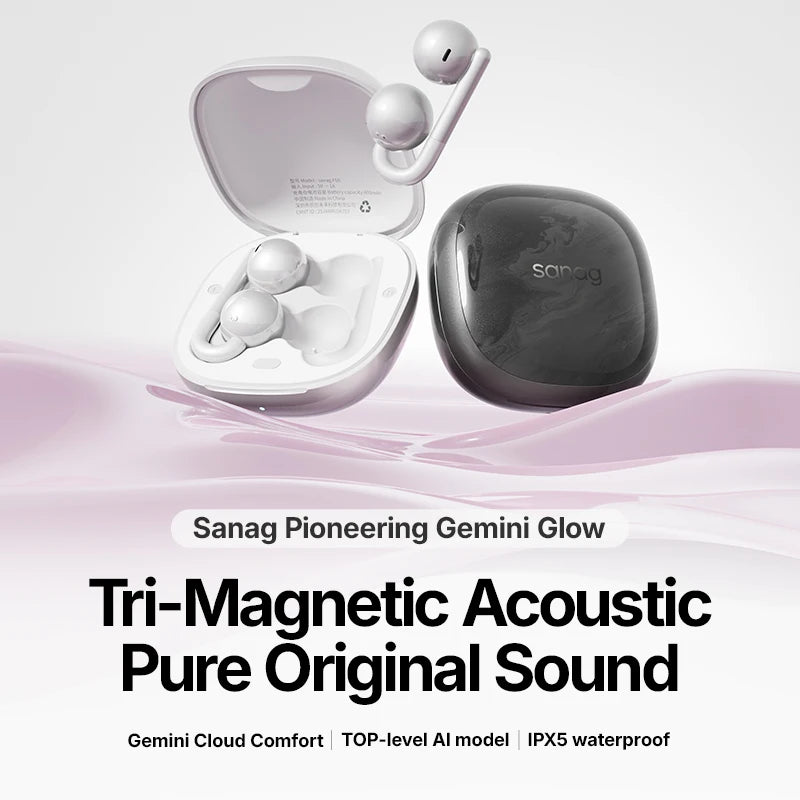 F60 Open Ear 360° Panoramic Sound Headphones Deep Bass Earphones Hi-Pure Original High Lossless Quality Sound Headset