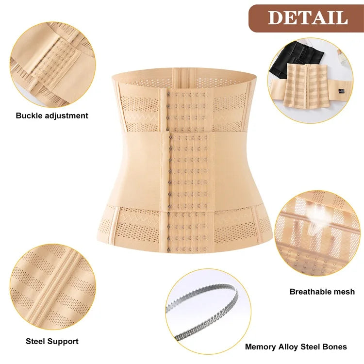 Double-Layer Waist Trainer Belt for Women – Slimming Tummy Wrap & Workout Shapewear