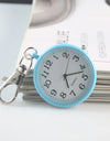 Moveable Pointer Watch Keychain for Women Men Trendy Electronic Clock Key Chain Child Gift Car Key Ring Accessories