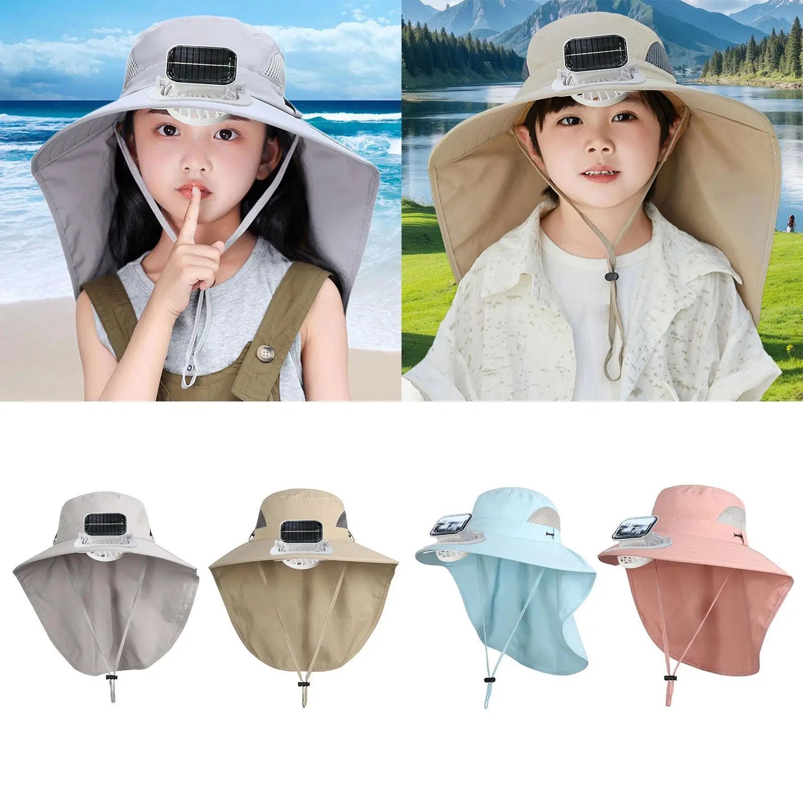 Outdoor Hat with Solar Fan Cooling Hat Multifunctional Rechargeable for Sport Golf Hiking Fashionable