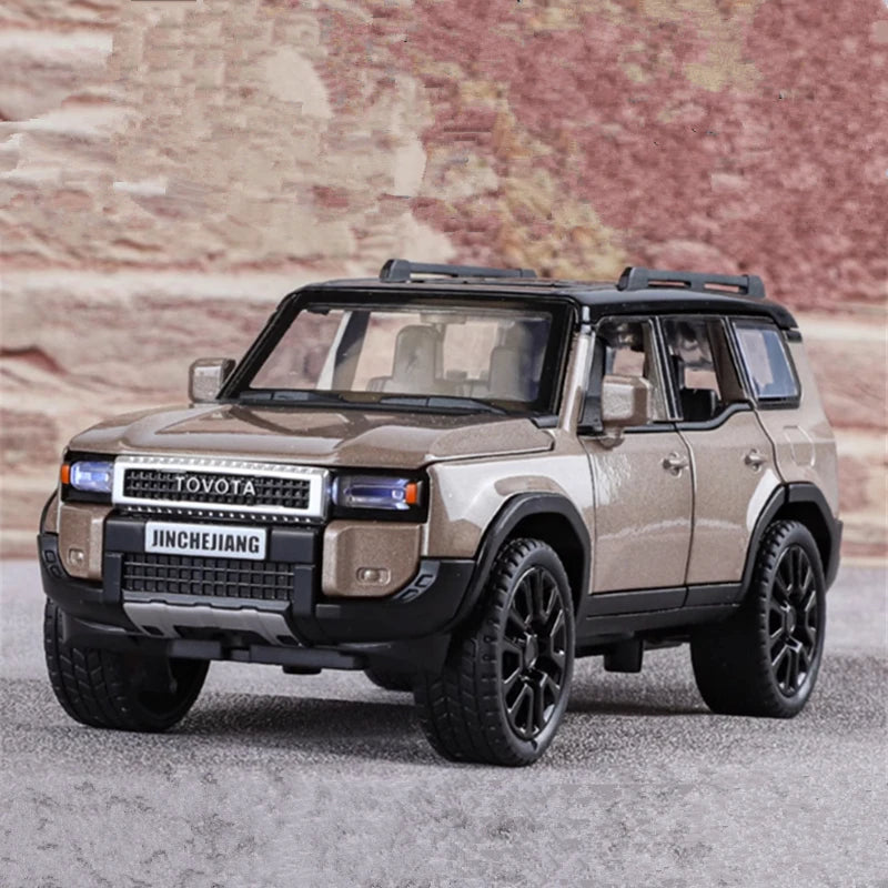 1/32 PRADO Land Cruiser Alloy Car Model Diecast Metal Off-road Vehicle Car Model Simulation Sound and Light Toy Gift