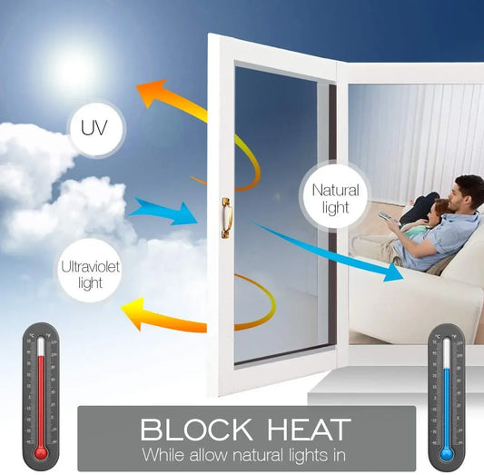 One Way Mirror Window Film Daytime Privacy Sun Blocking Heat Control Anti UV Reflective Film Self Adhesive Window Tint for Home