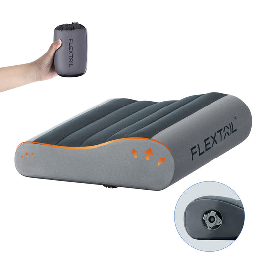 ZERO PILLOW - Ergonomic Inflatable Pillow with Dual Support for Travel and Home, Lightweight, Washable, Ultra-Quiet