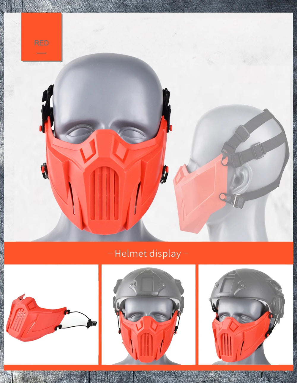 Tactical Airsoft Mask Outdoor Paintball Half Face Iron Warrior Protective Mask Shooting Protection Mouth Mask Hunting Equipment