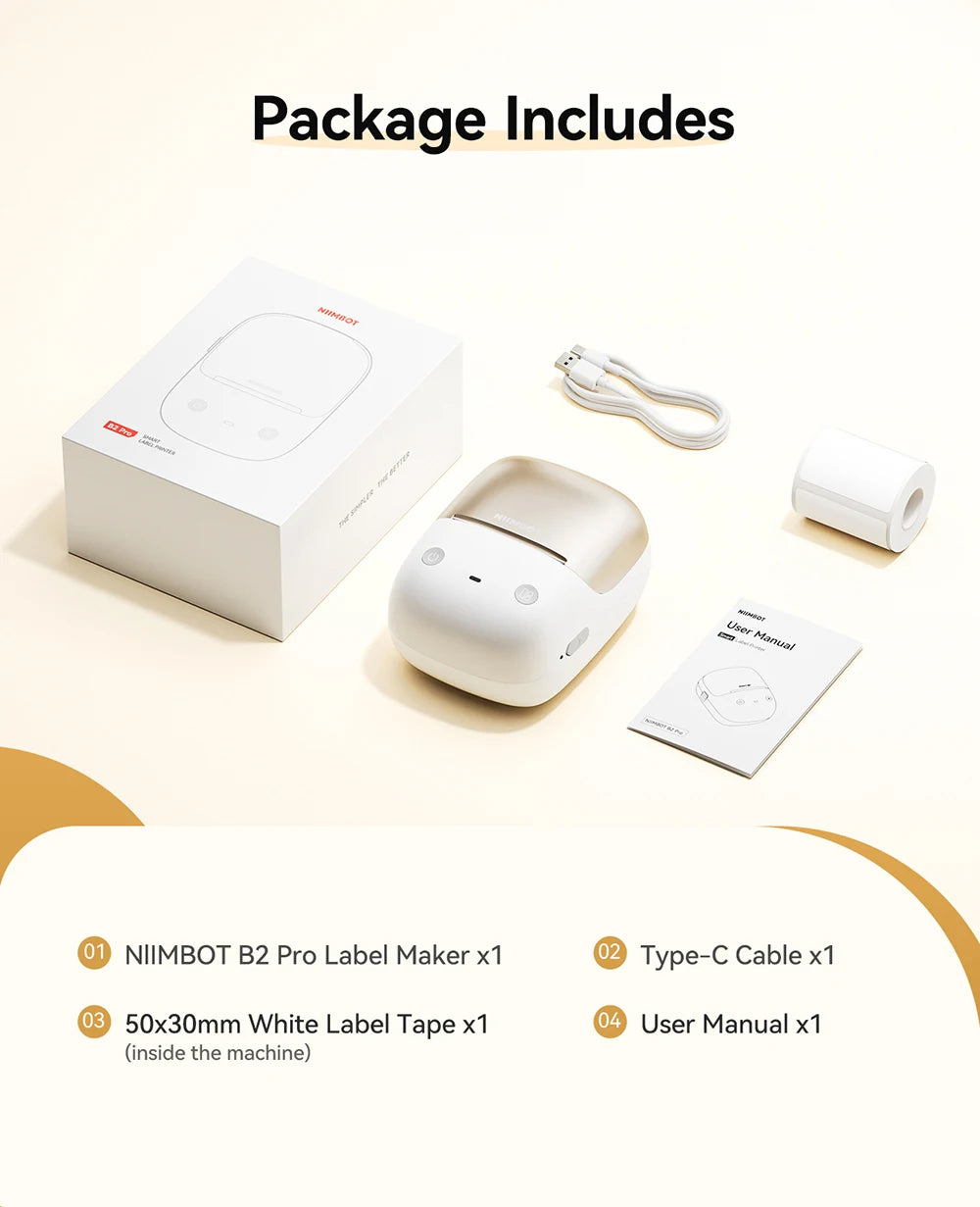 B2 Pro Label Printer 300 DPI, Bluetooth Wireless Thermal Sticker Printer, Red Black Photo Label Maker for Business & Home