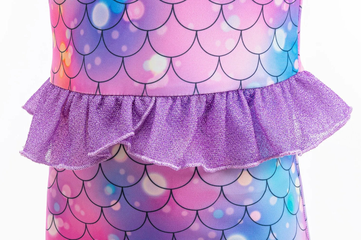 Ariel Mermaid Dress Gown Fashionable Princess Roleplay Costume for Girls