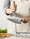 High Carbon Steel With Diamond Sharpeners Kitchen Knife Sharpening Rod Tool with Olive Wood Handle