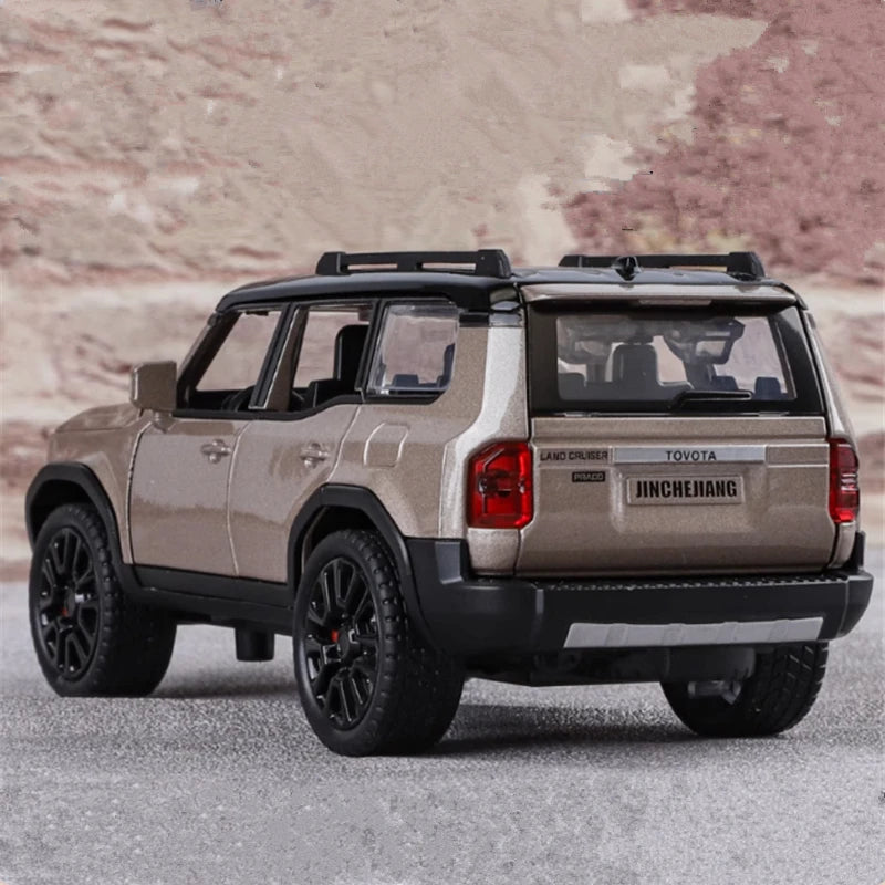 1/32 PRADO Land Cruiser Alloy Car Model Diecast Metal Off-road Vehicle Car Model Simulation Sound and Light Toy Gift