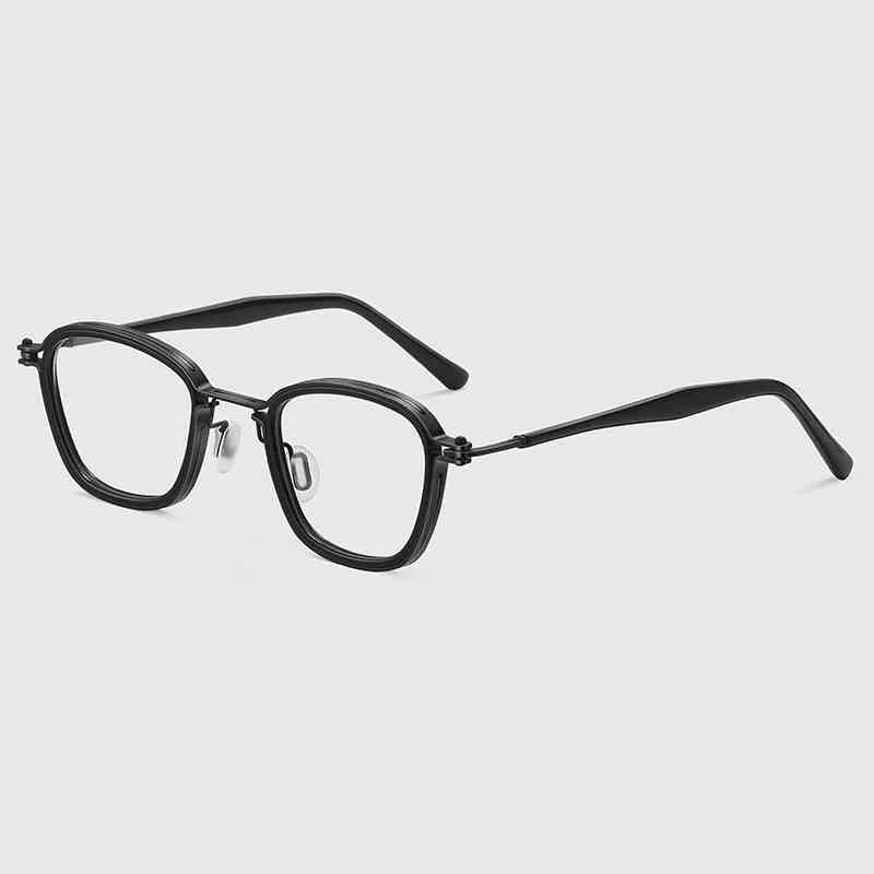 Vintage Square Titanium Acetate Eyeglasses Frame