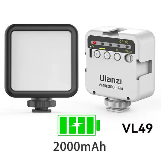 Mini Vlog LED Fill Light 6W 5500K Rechargeable 2000mAh Dimmable Phone Video Lighting