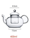 400-1000ml Clear Teapot With Removable Infuser Glass Teapot Stovetop Safe Loose Leaf And Blooming Tea Maker