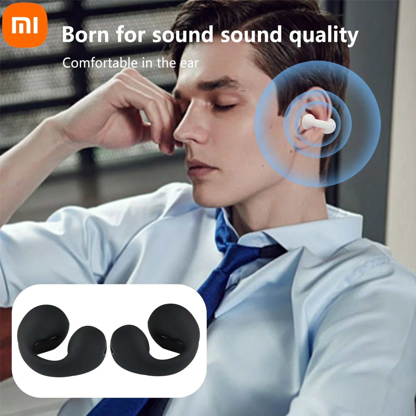 XIAOMI Micro Earclip Headphones Bluetooth 5.3 Waterproof Open Ear Earring Earphone Small Wireless Earbuds For Workout Office