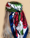 Kerchief Silk Satin Neck Scarf Women Print Hijab Female Square Shawls Wraps office Lady muffler bandanna