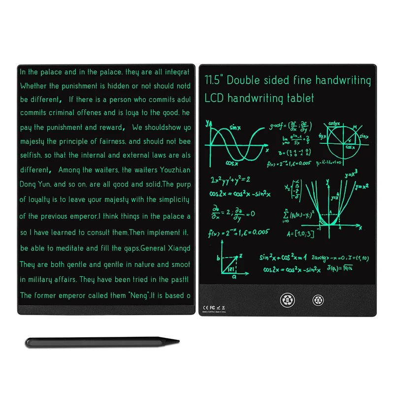 11.5/10.5 inch Double-Sided Screen LCD Writing Tablet Electronic Drawing Board  Graffiti Painting Memo Learn Pads Toy Gifts