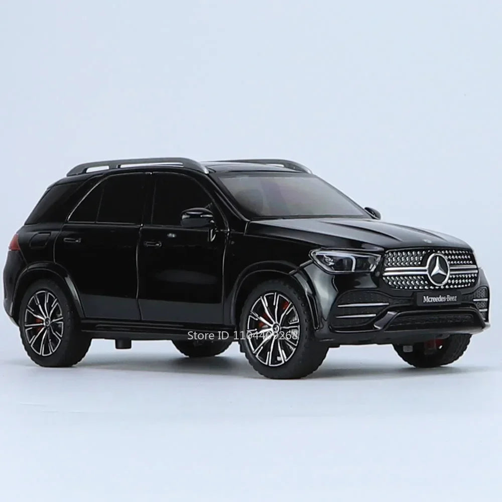1:24 Scale S400L GLE350 Car Toy Model Doors Opened Sound Light Pull Back Metal Diecast Miniature Vehicle Collection Gift