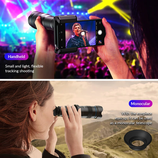 36X Smartphone Telephoto Lens with Tripod and Universal Clip