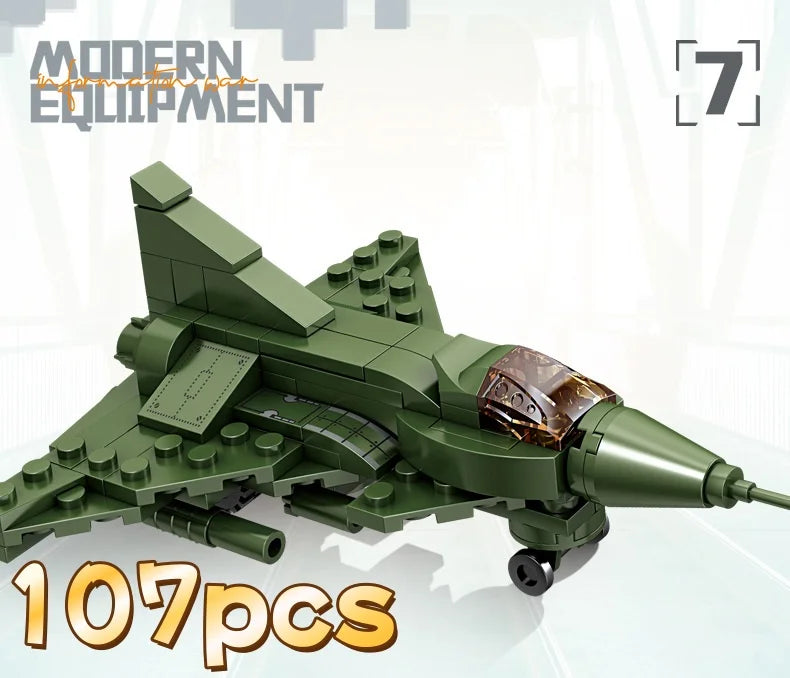 8IN1 Military WW2 War T90 Battle Tank  Building Blocks Army Weapon Bricks Educational Toys For s s Games