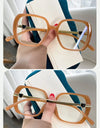 Big Size Woman Eyeglasses Ultra light TR90 White Eyewear Square Full Frame Optical Prescription Frames