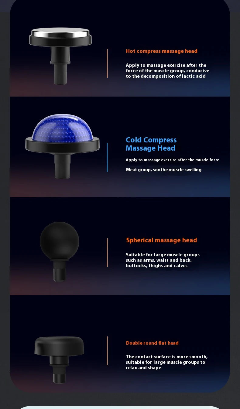 Foldable Massage  Deep Tissue with Heat & Cold Head Adjustable Angles Portable Percussion Back Massager for Muscle Neck Body