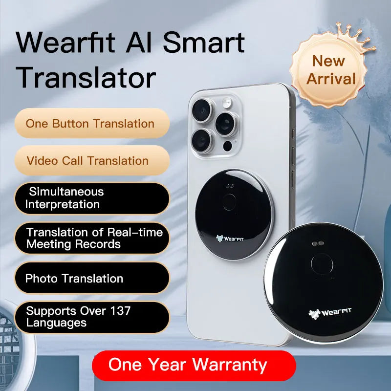 Mini AI Voice Assistant Accurate Translator 137 Languages Video Photo Record Translate Simultaneous Interpretation Translation