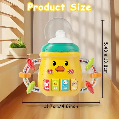 Montessori Baby Musical Feeding Bottle Toys Infant Grip Training Music Story Educational Toys for Boys Girls Toddler Gift